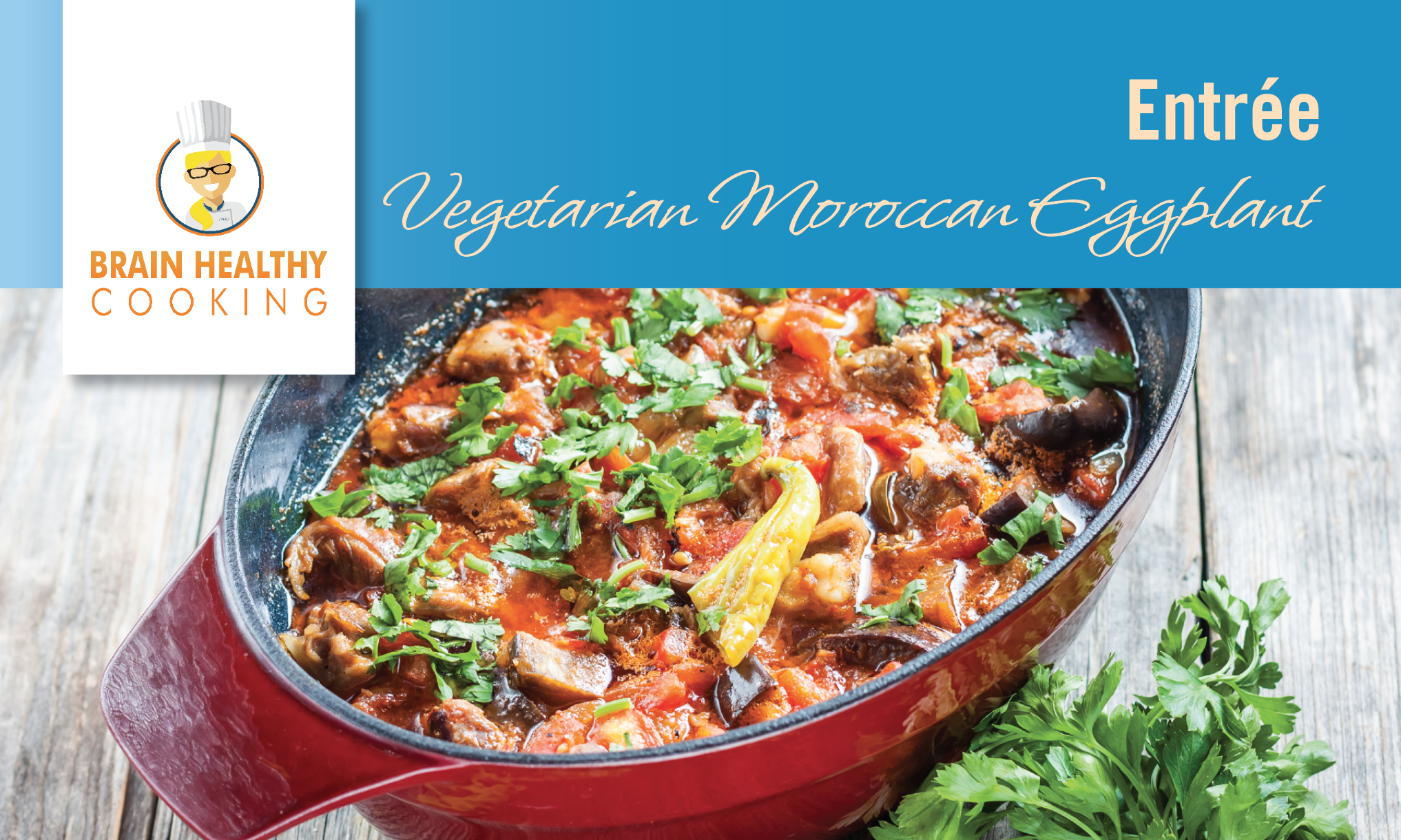 Vegetarian Moroccan Eggplant recipe card