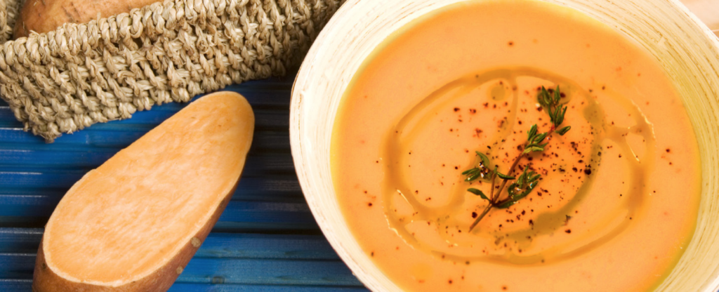 Cinnamon Swirl Creamy Sweet Potato Soup | AgeRight Blog