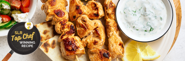 Souvlaki Chicken with Tzatziki Sauce