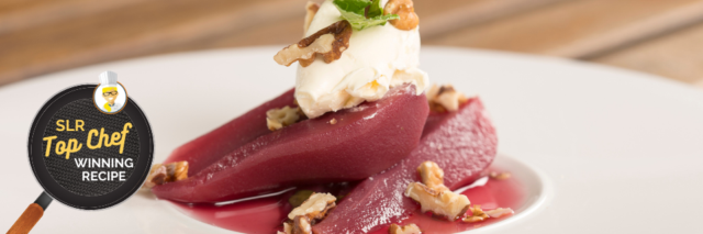 Red Wine–Infused Pears